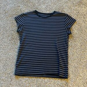 Brandy Melville Blue and Black Short Sleeve Tee